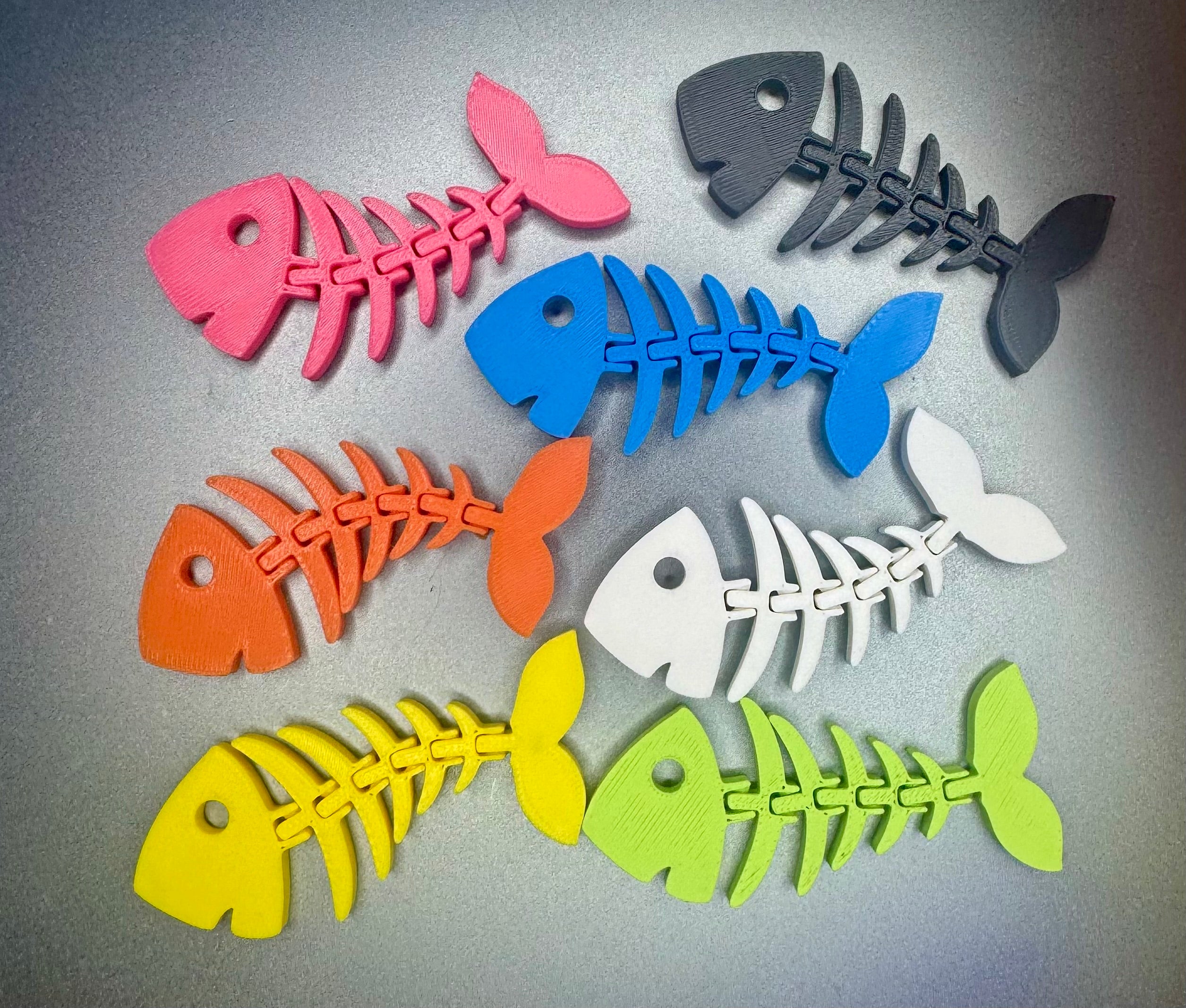 Flexi fish keychain