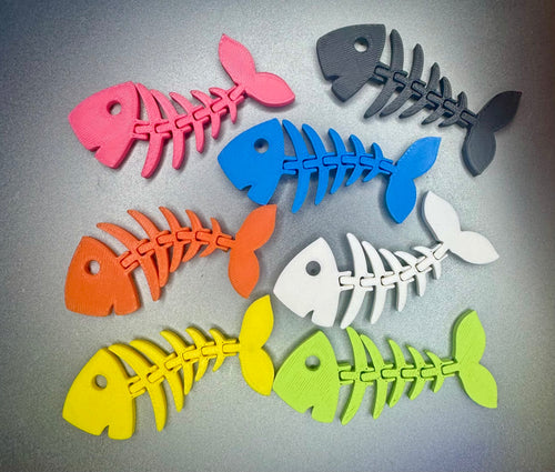 Flexi fish keychain
